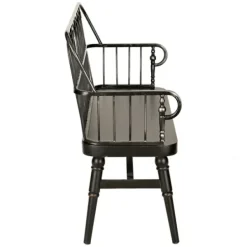 Entryway Furniture-Kirkland's Home Metal And Wood Amy Bench Black