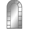 Decorative Mirrors-Kirkland's Home Metal Arch Frame Grid Overlay Mirror Black