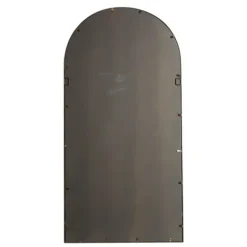 Decorative Mirrors-Kirkland's Home Metal Arch Frame Windowpane Wall Mirror Brown