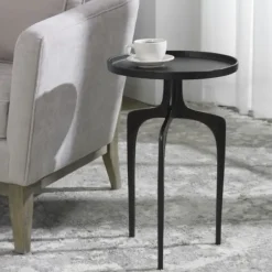 Accent & End Tables-Kirkland's Home Metal Arched Legs Side Table Black