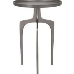Accent & End Tables-Kirkland's Home Metal Arched Legs Side Table Silver