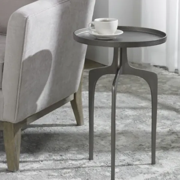 Accent & End Tables-Kirkland's Home Metal Arched Legs Side Table Silver