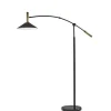 Floor Lamps-Kirkland's Home Metal Arched Modern Floor Lamp Black