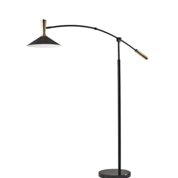 Floor Lamps-Kirkland's Home Metal Arched Modern Floor Lamp Black