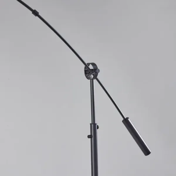 Floor Lamps-Kirkland's Home Metal Arched Oversized Shade Floor Lamp Black