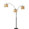 Floor Lamps-Kirkland's Home Metal 3-Arm Arched Floor Lamp Black