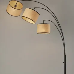 Floor Lamps-Kirkland's Home Metal 3-Arm Arched Floor Lamp Black