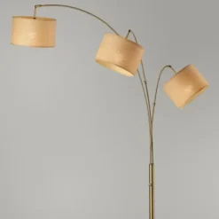 Floor Lamps-Kirkland's Home Metal 3-Arm Arched Floor Lamp Gold