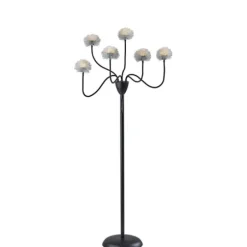 Floor Lamps-Kirkland's Home Metal 6-Arm Pom Pom Floor Lamp Black