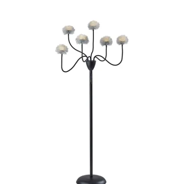 Floor Lamps-Kirkland's Home Metal 6-Arm Pom Pom Floor Lamp Black