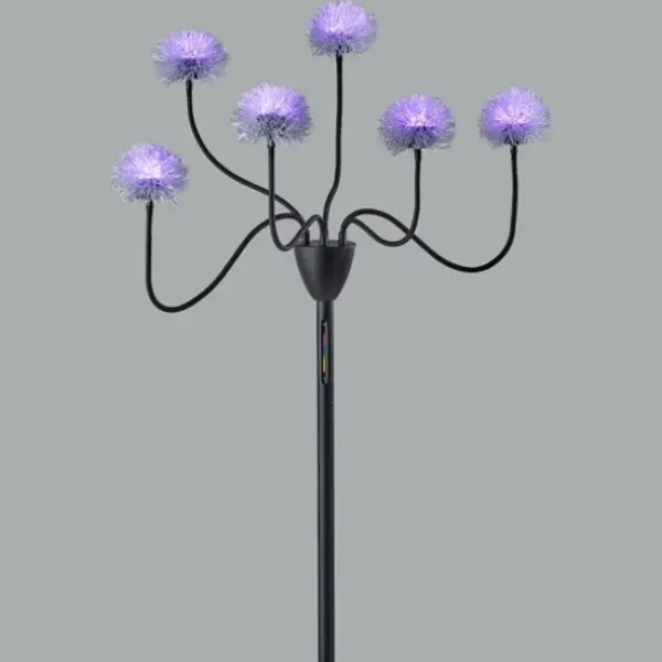 Floor Lamps-Kirkland's Home Metal 6-Arm Pom Pom Floor Lamp Black