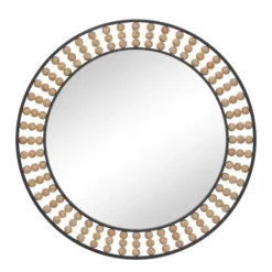 Decorative Mirrors-Kirkland's Home Metal Coen Bohemian Wall Mirror Black