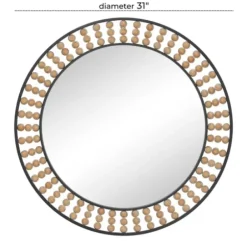 Decorative Mirrors-Kirkland's Home Metal Coen Bohemian Wall Mirror Black