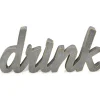 Wall Quotes & Signs-Kirkland's Home Metal Cursive Drink Sign Gray