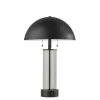 Table Lamps-Kirkland's Home Metal Dome And Clear Glass Table Lamp Black