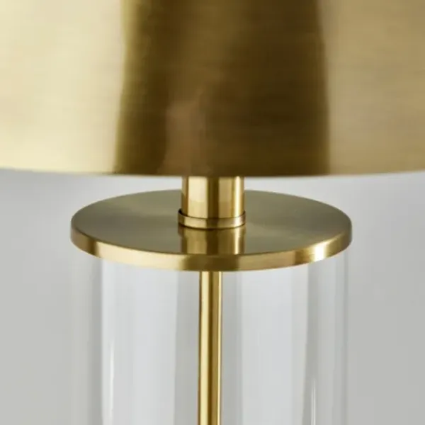 Table Lamps-Kirkland's Home Metal Dome And Clear Glass Table Lamp Gold