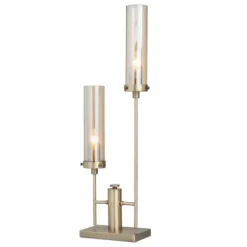Table Lamps-Kirkland's Home Metal Double Stem Table Lamp Gold
