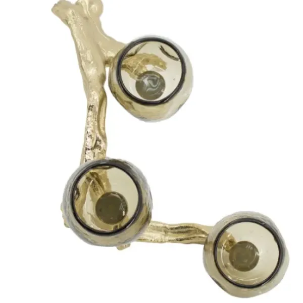 Candle Holders-Kirkland's Home Metal Driftwood Votive Candle Holder Gold