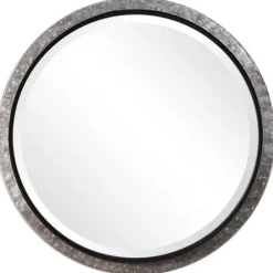 Decorative Mirrors-Kirkland's Home Metal Exposed Nail Head Round Framed Mirror