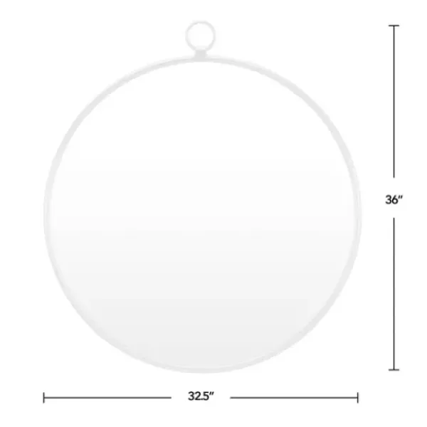 Decorative Mirrors-Kirkland's Home Metal Frame Round Wall Mirror Silver