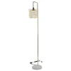 Floor Lamps-Kirkland's Home Metal Grid Shade Floor Lamp Gold