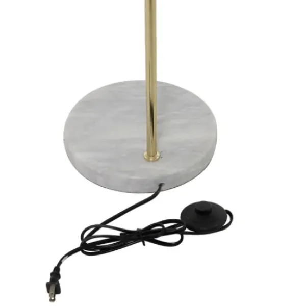 Floor Lamps-Kirkland's Home Metal Grid Shade Floor Lamp Gold