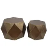 Coffee Tables-Kirkland's Home Metal Hexagon 2-Pc. Coffee Table Set Gold