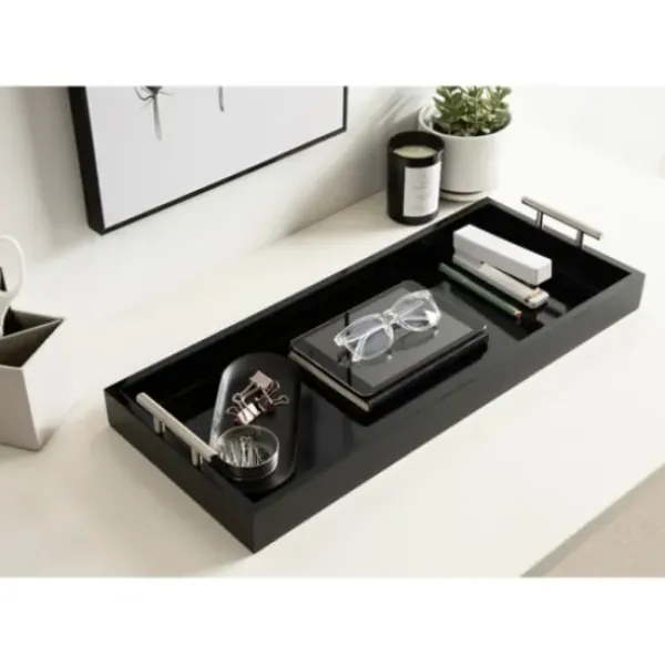 Decorative Trays-Kirkland's Home Metal Leaf Trays, Set Of 2 Silver