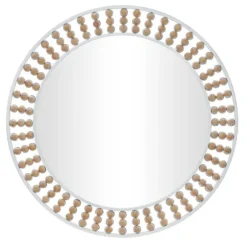 Decorative Mirrors-Kirkland's Home Metal Lyle Bohemian Wall Mirror White