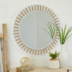 Decorative Mirrors-Kirkland's Home Metal Lyle Bohemian Wall Mirror White