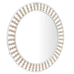 Decorative Mirrors-Kirkland's Home Metal Lyle Bohemian Wall Mirror White