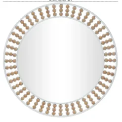 Decorative Mirrors-Kirkland's Home Metal Lyle Bohemian Wall Mirror White
