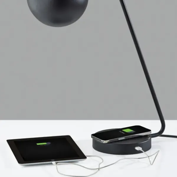 Table Lamps-Kirkland's Home Metal Modern Globe Table Lamp Black