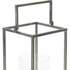 Lanterns-Kirkland's Home Metal Modern Lantern Black