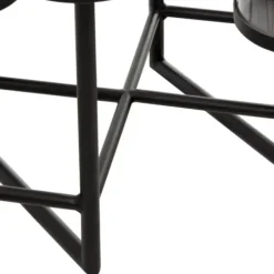Candle Holders-Kirkland's Home Metal Multi Level Candelabra Runner Black