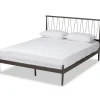Beds & Headboards-Kirkland's Home Metal Open Headboard Full Platform Bed Black