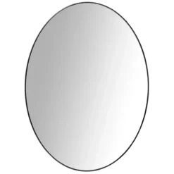 Framed Mirrors-Kirkland's Home Metal Oval Wall Mirror Black