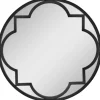 Decorative Mirrors-Kirkland's Home Metal Quatrefoil Round Frame Wall Mirror Black