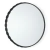 Decorative Mirrors-Kirkland's Home Metal Scallop Edge Adelaide Wall Mirror Black