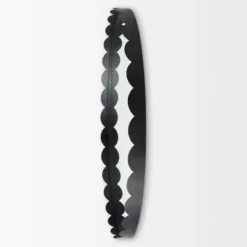 Decorative Mirrors-Kirkland's Home Metal Scallop Edge Adelaide Wall Mirror Black