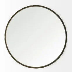Decorative Mirrors-Kirkland's Home Metal Scallop Edge Adelaide Wall Mirror Gold
