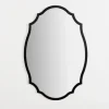 Framed Mirrors-Kirkland's Home Metal Scalloped Edge Mirror Black