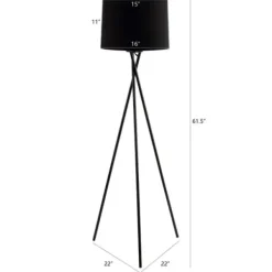 Floor Lamps-Kirkland's Home Metal Tripod Twist Floor Lamp Black