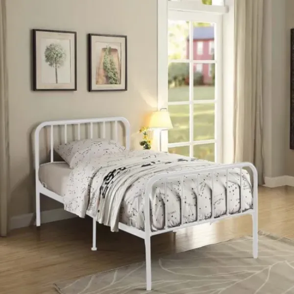 Beds & Headboards-Kirkland's Home Metal Twin Bed In A Box White