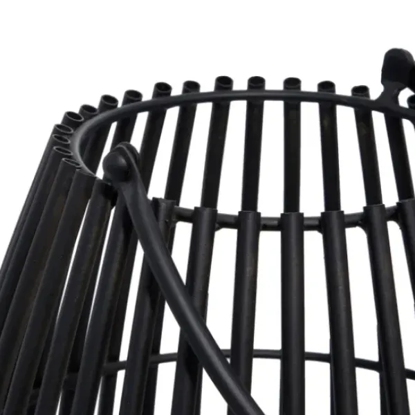 Lanterns-Kirkland's Home Metal Vertical Caged Lantern, 16 In. Black