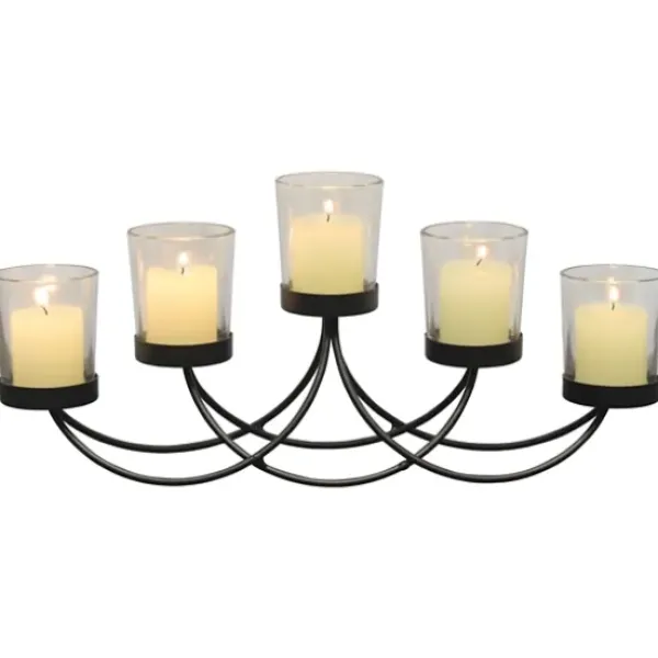 Candle Holders-Kirkland's Home Metal Votive Candelabra Black