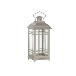Lanterns-Kirkland's Home Metal Windowpane Lanterns, Set Of 3 White