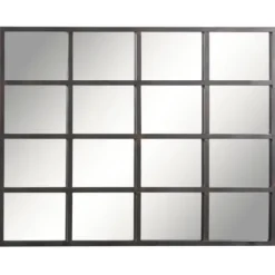 Decorative Mirrors-Kirkland's Home Metal Windowpane Wall Mirror