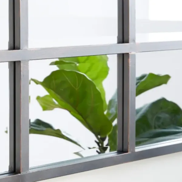 Decorative Mirrors-Kirkland's Home Metal Windowpane Wall Mirror
