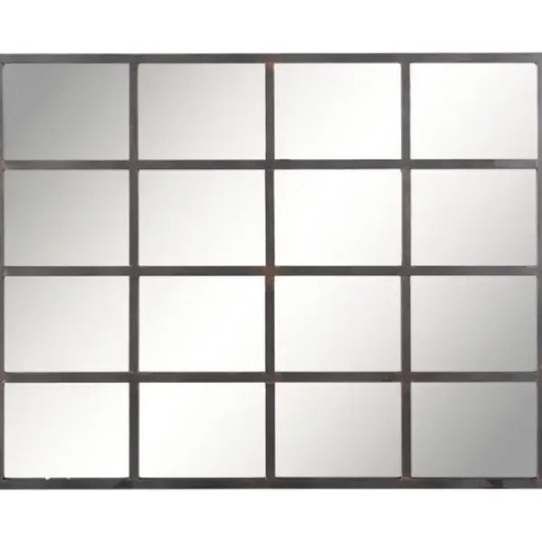 Decorative Mirrors-Kirkland's Home Metal Windowpane Wall Mirror
